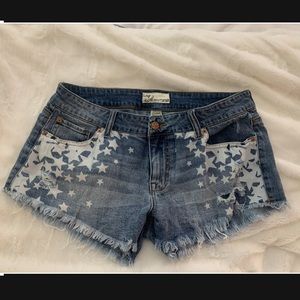 Vintage Havana jean shorts with white stars